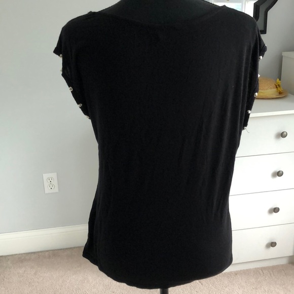Skull Tee with Studded Sleeves - Picture 2 of 3